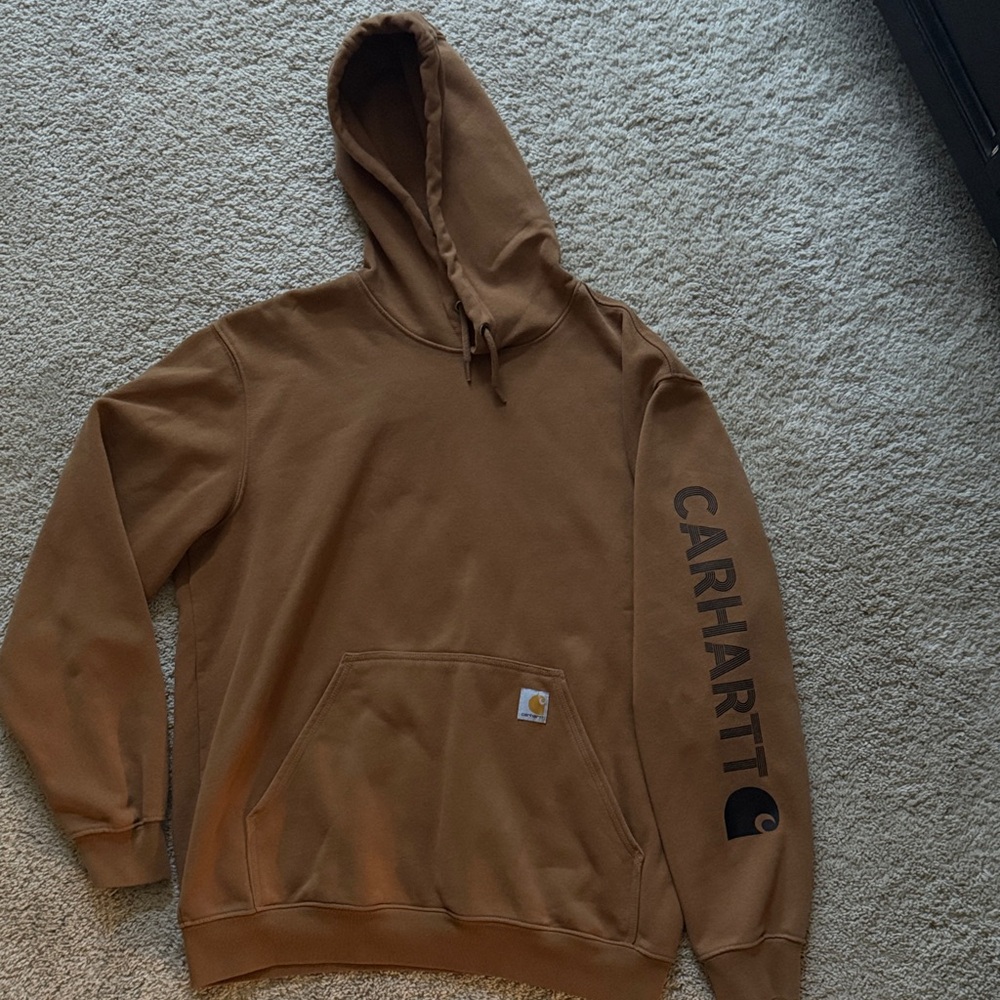 Carhartt Brown Sweater with Relaxed Fit and Heavyweight Material